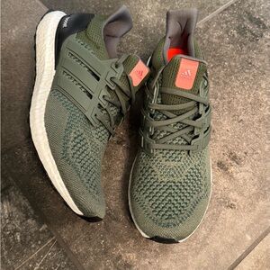 Adidas Men's Olive and Coral Athletic Shoes